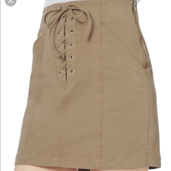 NWT ALC tie up beige skirt